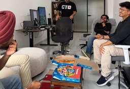 Members of IXC Commons unwinding after a Build with Claude session in Chandigarh.